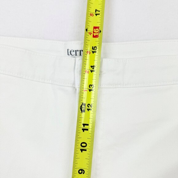 NWT Terra & Sky Women's Straight High Rise Stretch White Denim Jeans Plus Sz 24W - Picture 7 of 9
